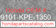 Honda 99101-KPE-1350 genuine part number image
